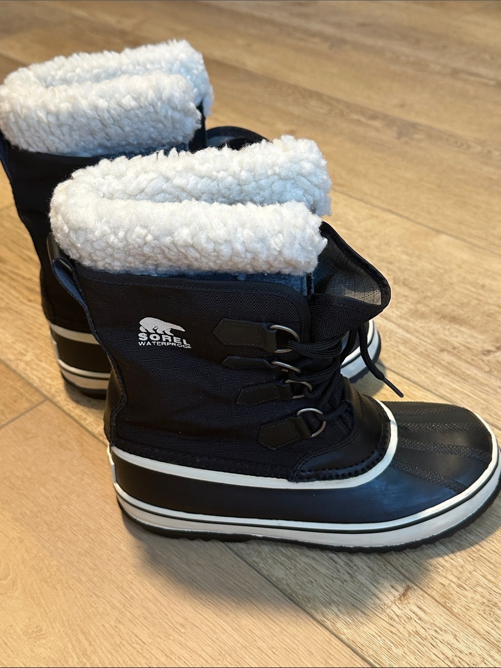 SOREL Womens Winter Carnival Black Snow Boots Size 8